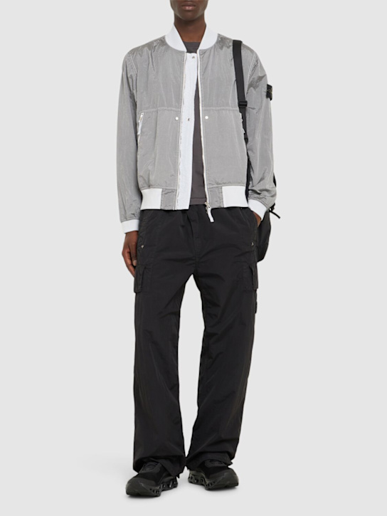 Stone Island: NYLON METAL WATRO bomber - Pearl Grey - men_1 | Luisa Via Roma
