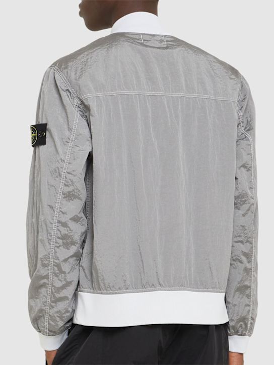 Stone Island: NYLON METAL WATRO bomber - Pearl Grey - men_2 | Luisa Via Roma