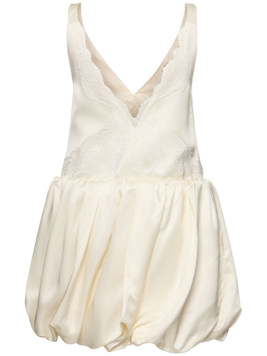JW Anderson: Rolled hem duchesse mini dress - Ivory - women_3 | Luisa Via Roma