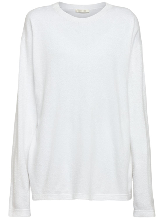The Row: Langärmeliges T-Shirt aus Baumwolle „Kabira“ - Weiß - women_0 | Luisa Via Roma