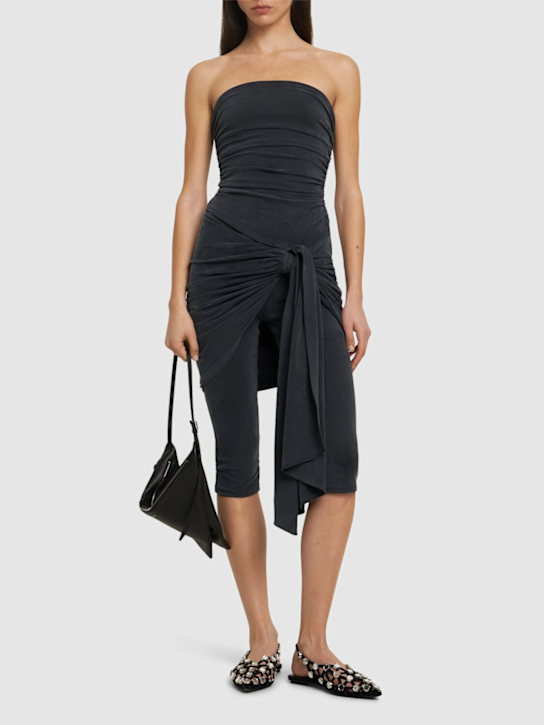 Alexander Wang: Tuta in jersey senza spallini - Grigio - women_1 | Luisa Via Roma