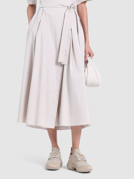 Roger Vivier: 75mm Viv Run mesh & neoprene sneakers - Beige - women_1 | Luisa Via Roma