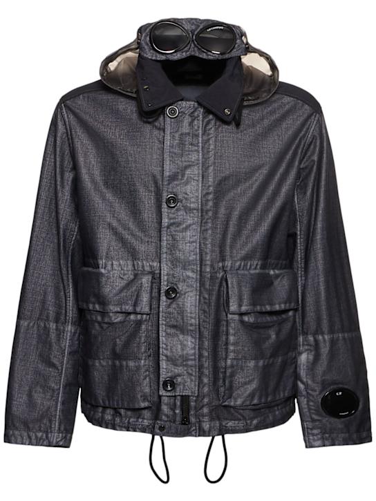 C.P. Company: Raffia goggle jacket - Smoked Pearl - men_0 | Luisa Via Roma