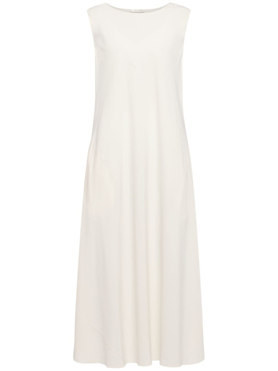 The Row: Nicole silk toile long dress - White - women_0 | Luisa Via Roma