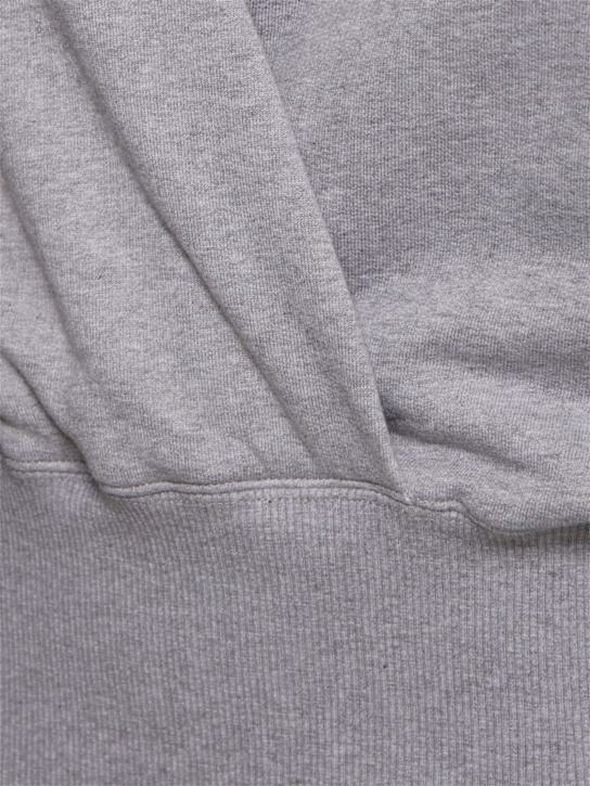 JW Anderson: Rounded cotton wrap sweatshirt - Grey - women_4 | Luisa Via Roma