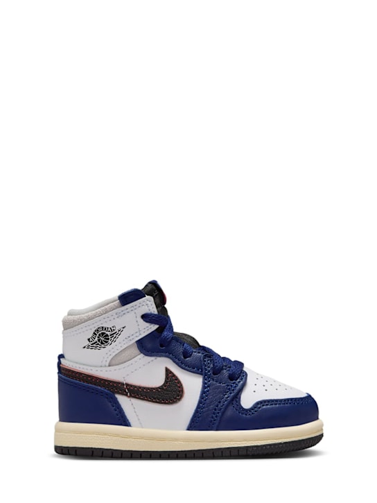 Jordan: Jordan 1 Retro High OG sneakers - White/Black - kids-boys_0 | Luisa Via Roma