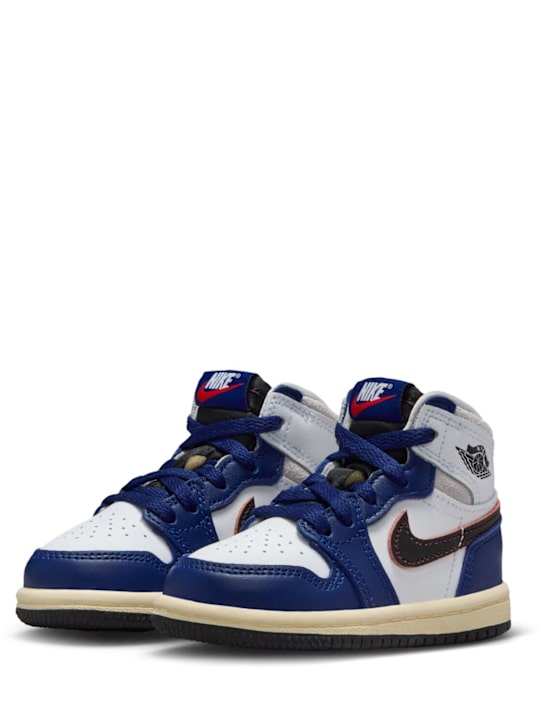 Jordan: Jordan 1 Retro High OG sneakers - White/Black - kids-boys_1 | Luisa Via Roma