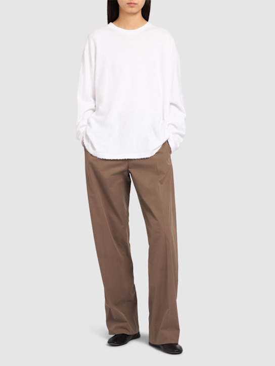The Row: Langärmeliges T-Shirt aus Baumwolle „Kabira“ - Weiß - women_1 | Luisa Via Roma