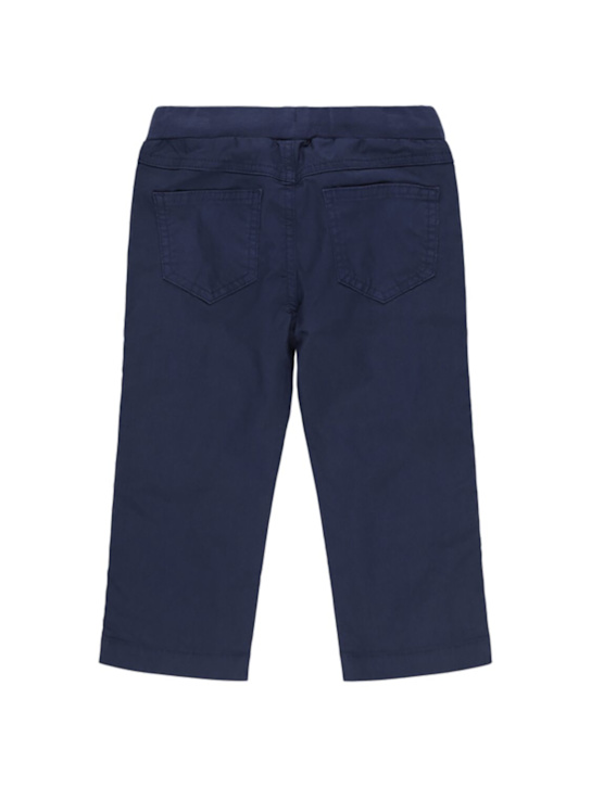 Il Gufo: Cotton drill pants - Blue - kids-boys_2 | Luisa Via Roma