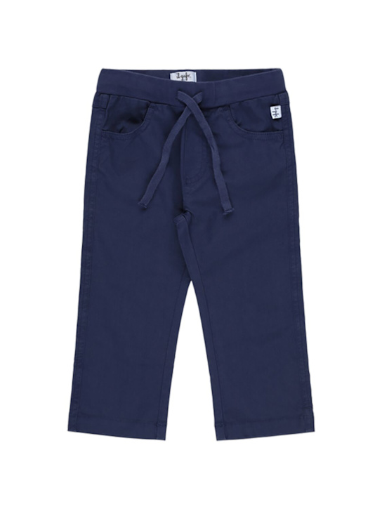 Il Gufo: Cotton drill pants - Blue - kids-boys_0 | Luisa Via Roma