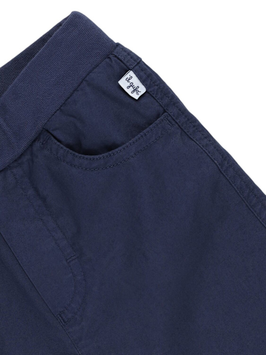 Il Gufo: Cotton drill pants - Blue - kids-boys_1 | Luisa Via Roma
