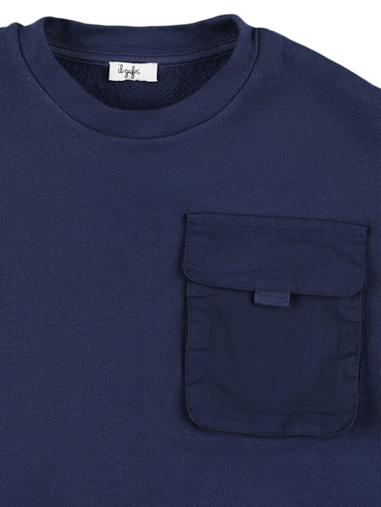 Il Gufo: Cotton jersey t- shirt & shorts - Blue - kids-boys_1 | Luisa Via Roma