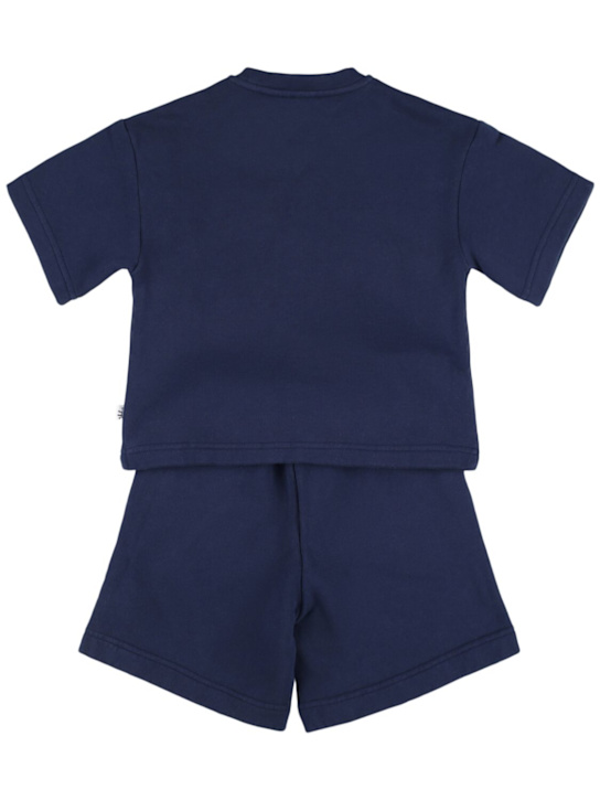Il Gufo: Cotton jersey t- shirt & shorts - Blue - kids-boys_3 | Luisa Via Roma