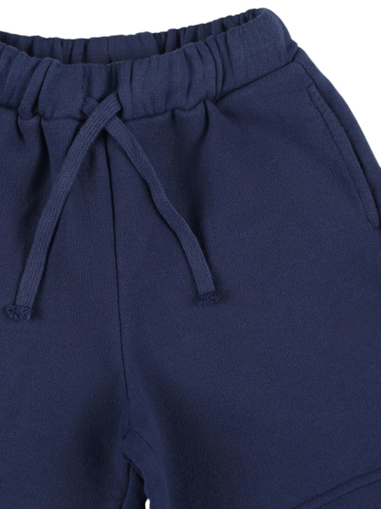 Il Gufo: Cotton jersey t- shirt & shorts - Blue - kids-boys_2 | Luisa Via Roma