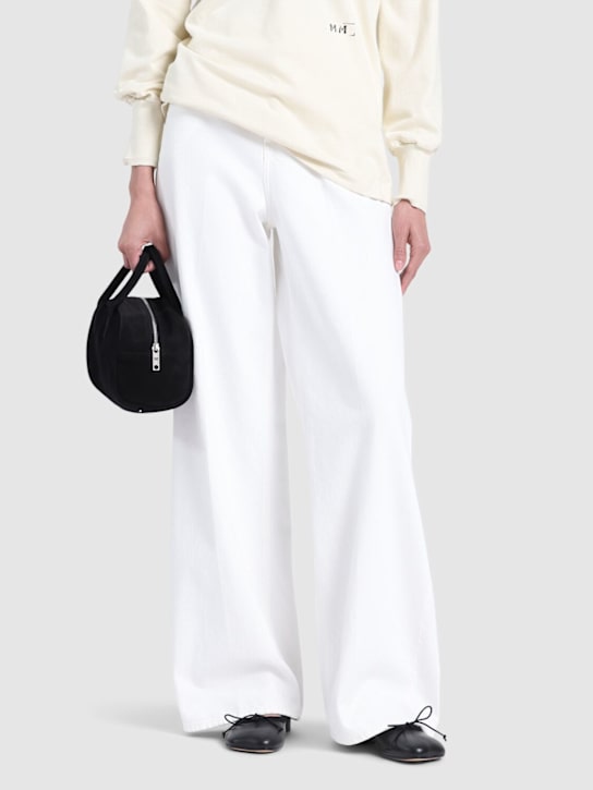 MM6 Maison Margiela: 30mm Leather ballet shoes - women_1 | Luisa Via Roma