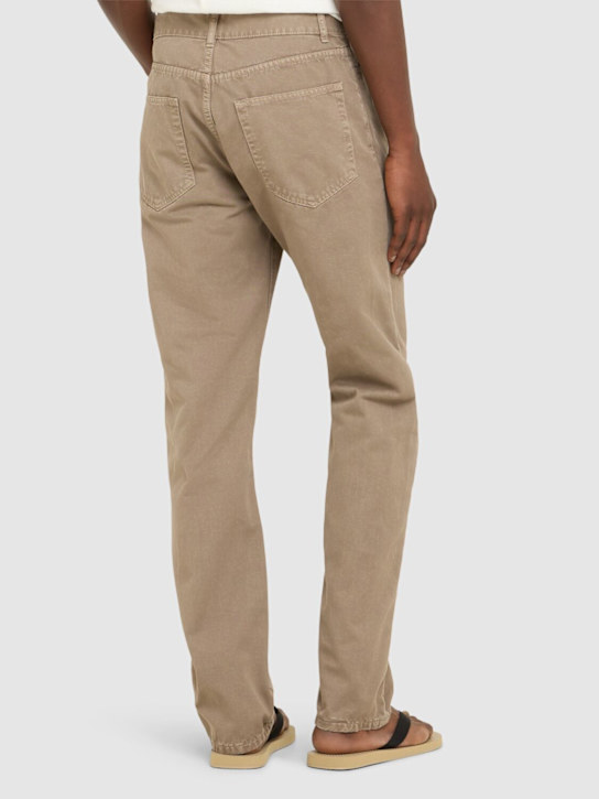 The Row: Carlisle cotton jeans - Taupe - men_2 | Luisa Via Roma