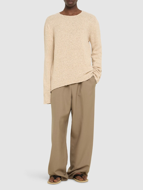 The Row: Kalen cotton top - Light Beige Mel - men_1 | Luisa Via Roma