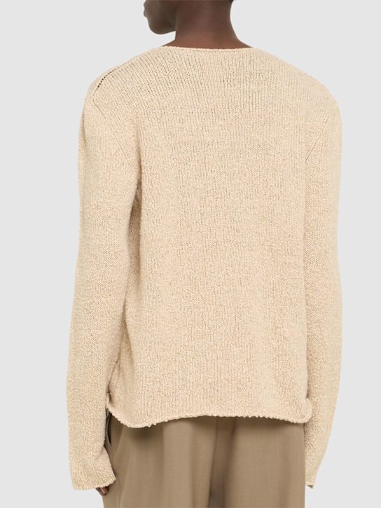 The Row: Kalen cotton top - Light Beige Mel - men_2 | Luisa Via Roma