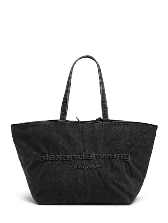 Alexander Wang: Punch denim tote bag - women_0 | Luisa Via Roma