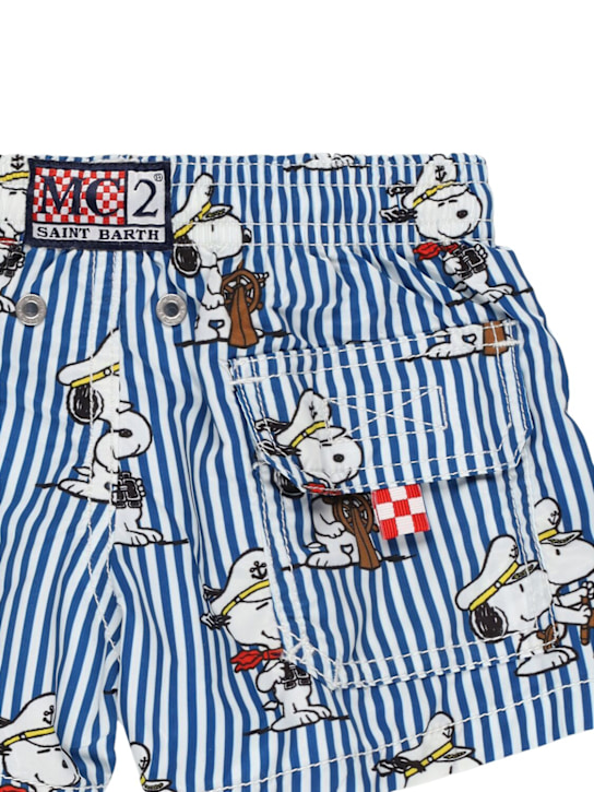 Mc2 Saint Barth: Snoopy print nylon swim shorts - Blue/White - kids-boys_2 | Luisa Via Roma