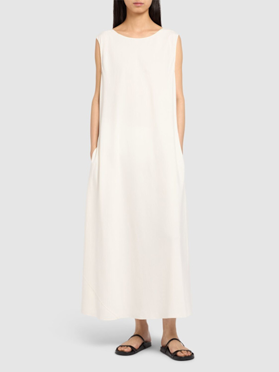 The Row: Nicole silk toile long dress - White - women_1 | Luisa Via Roma
