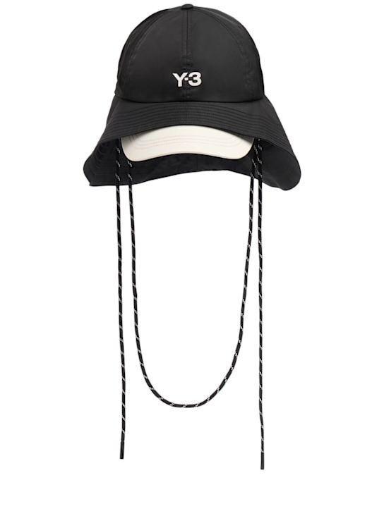 Y-3: 3S Nylon hat - Black - men_0 | Luisa Via Roma