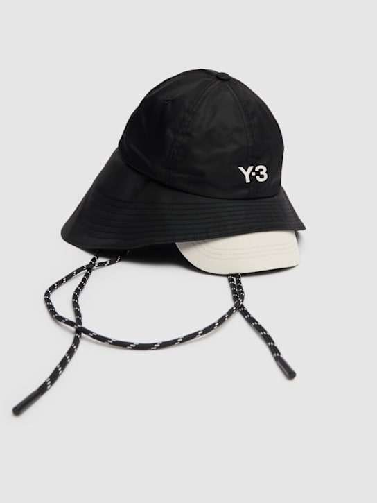 Y-3: 3S Nylon hat - Black - men_2 | Luisa Via Roma