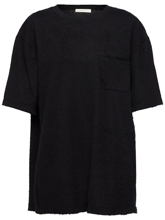 The Row: Kaddy short sleeve cotton t-shirt - Black - women_0 | Luisa Via Roma