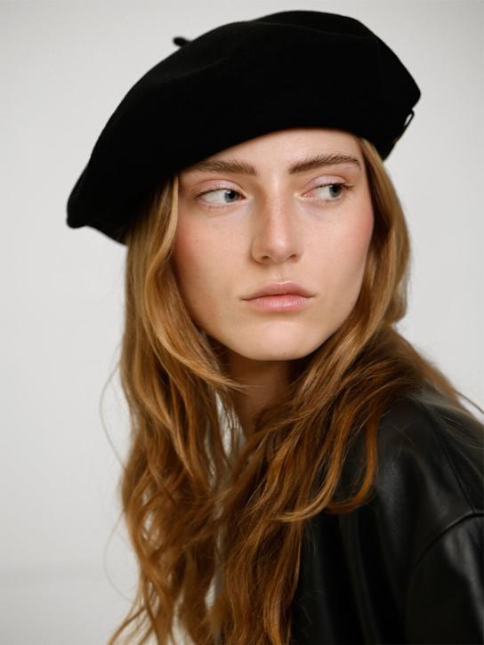 Borsalino: Berretto in feltro di lana - Nero - women_1 | Luisa Via Roma