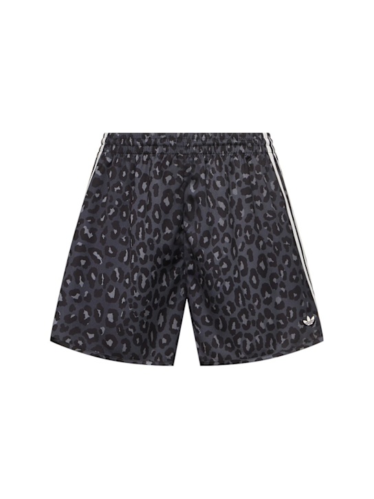 adidas Originals: Leopard print satin shorts - women_0 | Luisa Via Roma