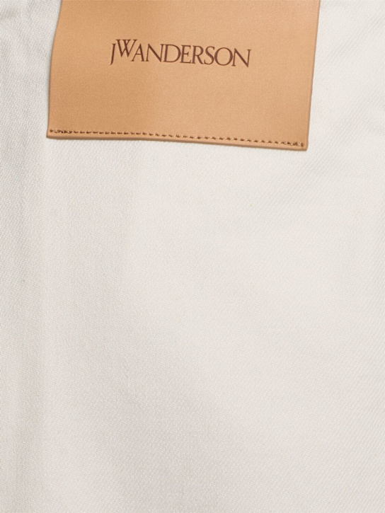 JW Anderson: Layered denim & twill midi skirt - White - women_4 | Luisa Via Roma