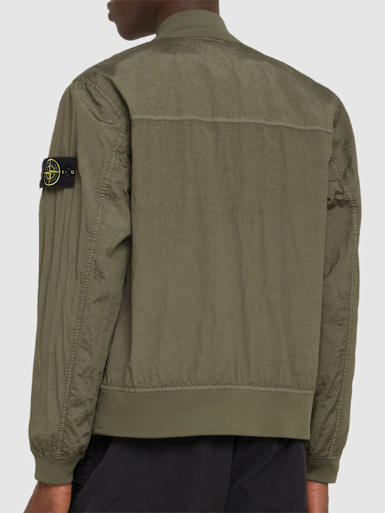 Stone Island: NYLON METAL WATRO bomber - Military Green - men_2 | Luisa Via Roma