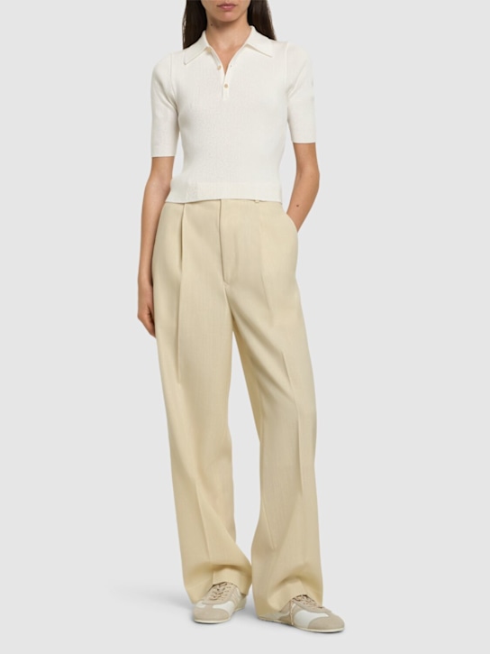 Auralee: High gauge rib knit cotton polo - women_1 | Luisa Via Roma