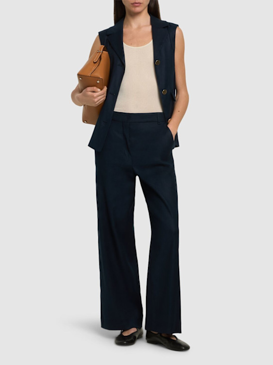 Toby linen blend wide leg pants - Thumbnail 2