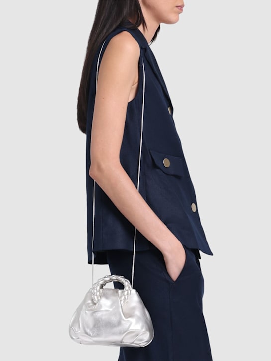 Hereu: LVR Exclusive Bombon metallic bag - Light Silver - women_2 | Luisa Via Roma