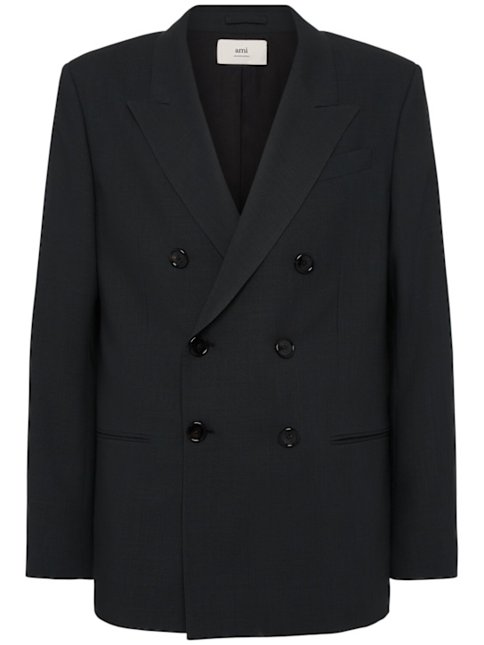 AMI Paris: Double breasted blazer - men_0 | Luisa Via Roma