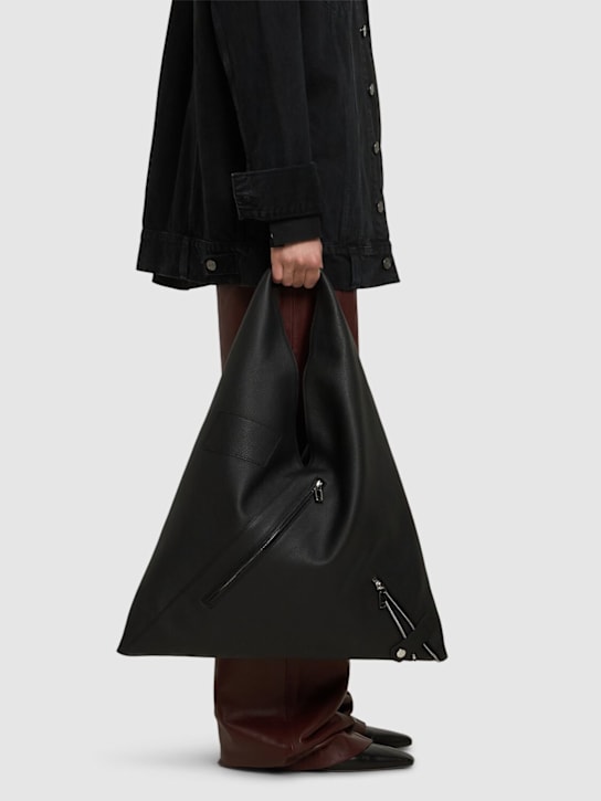 MM6 Maison Margiela: Classic Japanese leather tote bag - women_1 | Luisa Via Roma
