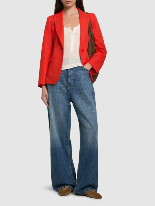 Quito cotton & linen canvas wide jacket - Thumbnail 2