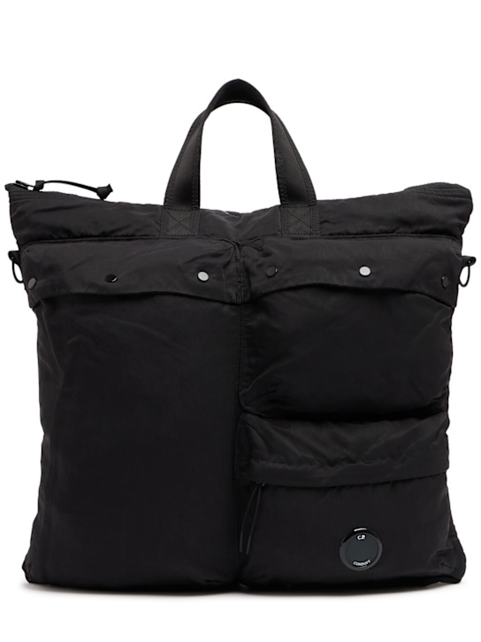 C.P. Company: Nylon B lens tote bag - Nero - men_0 | Luisa Via Roma