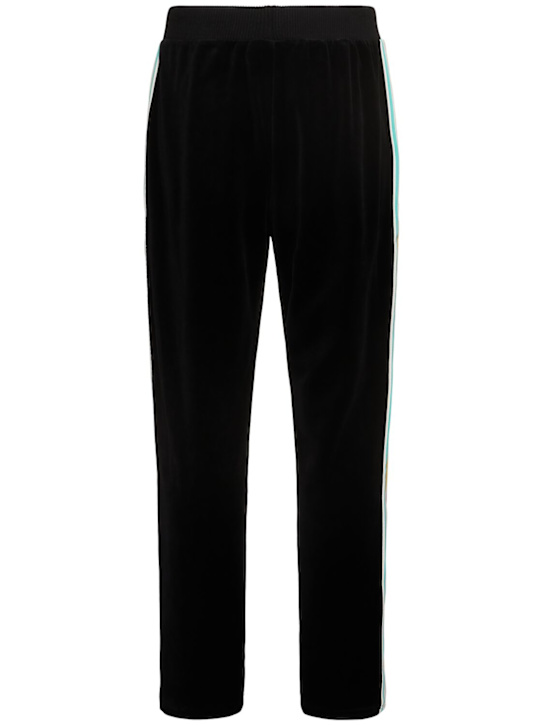 Sergio Tacchini: Slice velour track pants - Black - men_3 | Luisa Via Roma