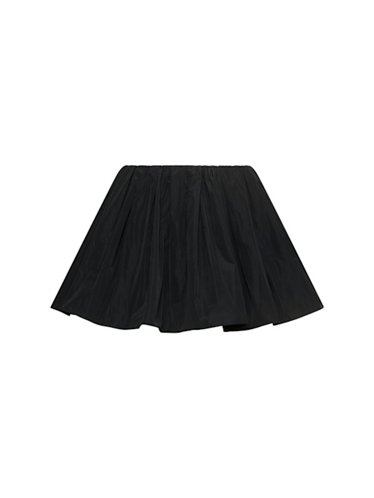 JW Anderson: Memory gathered taffeta mini skort - Black - women_3 | Luisa Via Roma