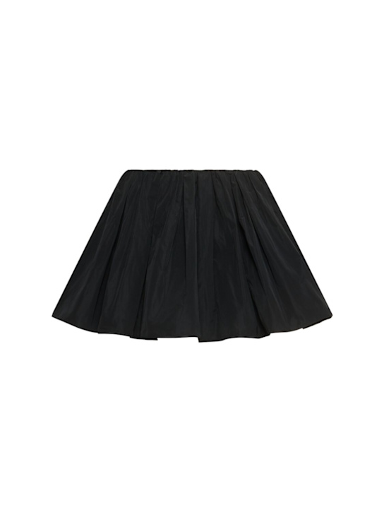 JW Anderson: Memory gathered taffeta mini skort - Black - women_0 | Luisa Via Roma