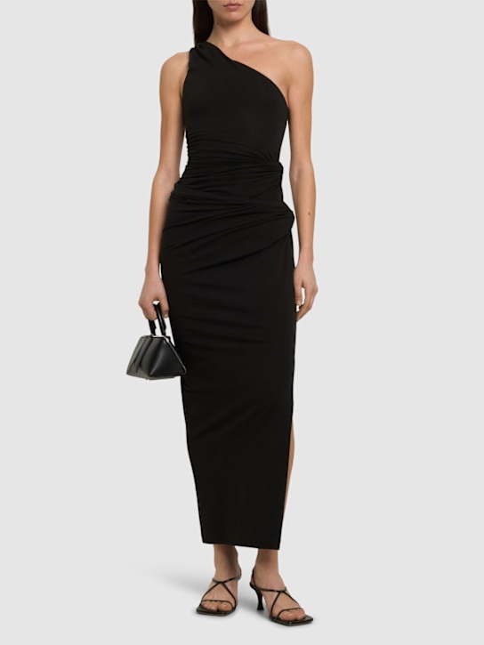 MSGM: Draped jersey long skirt - women_1 | Luisa Via Roma