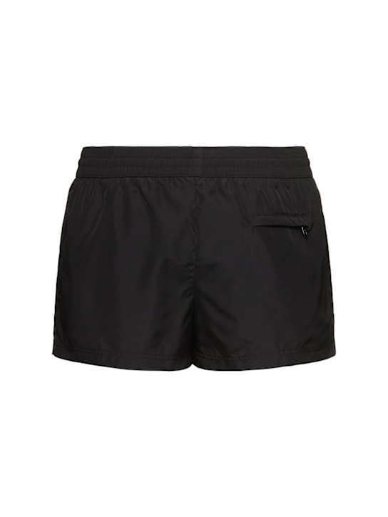 Dolce&Gabbana: Logo plaque bathing suit - Black - men_1 | Luisa Via Roma