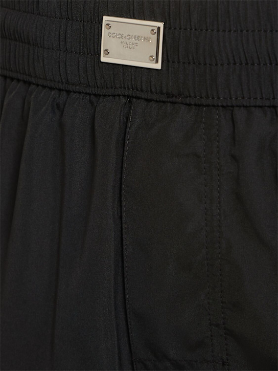 Dolce&Gabbana: Logo plaque bathing suit - Black - men_2 | Luisa Via Roma