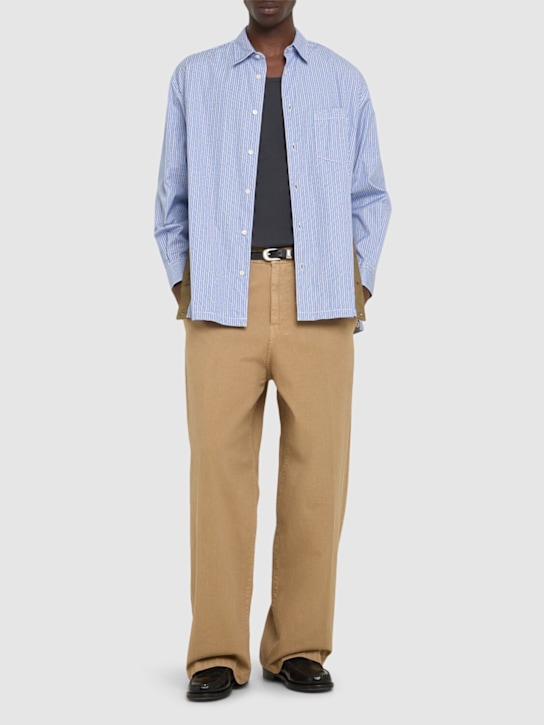 Amish: Jason gabardine denim chino pants - men_1 | Luisa Via Roma