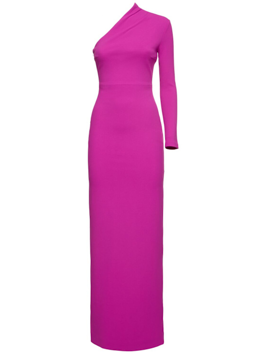 Solace London: Joana crepe knit maxi dress - Fuchsia - women_0 | Luisa Via Roma