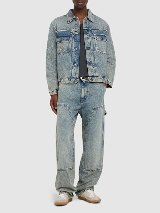Amish: Dan Sablon double-knee jeans - Denim - men_1 | Luisa Via Roma