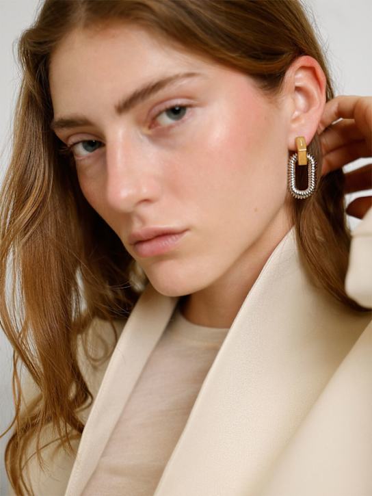 Rabanne: XL link animation drop earrings - women_1 | Luisa Via Roma