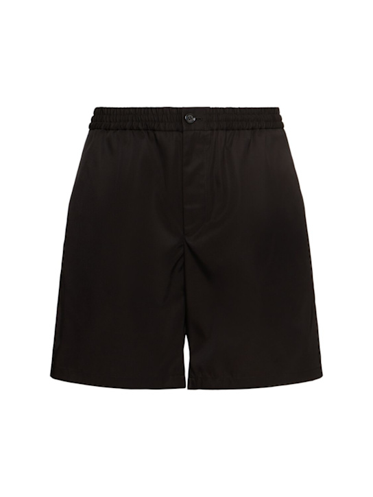 AMI Paris: Cotton blend shorts - Black - men_0 | Luisa Via Roma